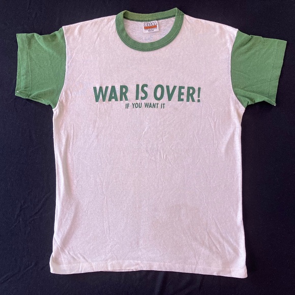 Apple Records Other - AUTHENTIC 1971 Vintage John Lennon Yoko Xmas Tee "WAR IS OVER IF YOU WANT IT"